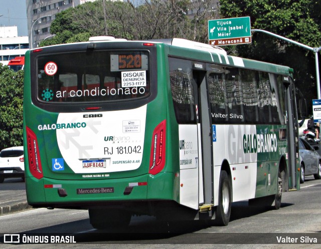 Viação Galo Branco RJ 181.042 na cidade de Rio de Janeiro, Rio de Janeiro, Brasil, por Valter Silva. ID da foto: 11967713.