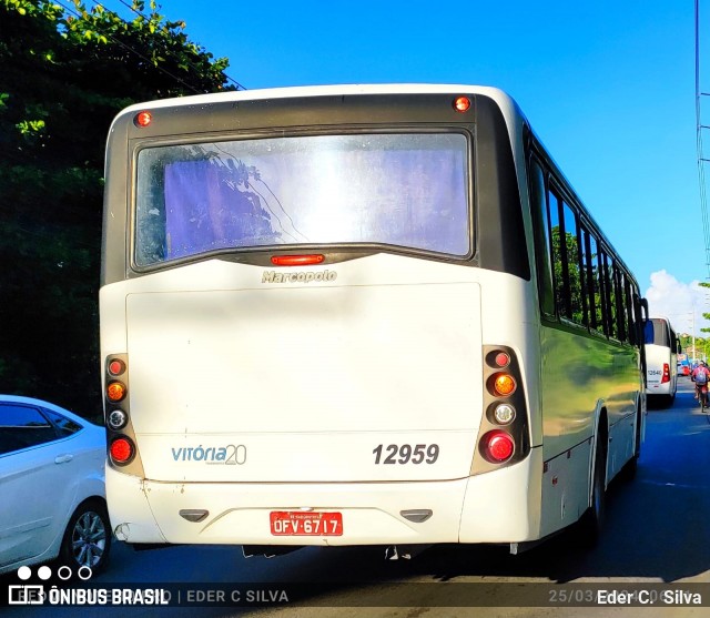 Vitória Transportes 12959 na cidade de Aracaju, Sergipe, Brasil, por Eder C.  Silva. ID da foto: 11966973.