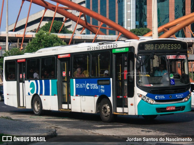 Transportes Campo Grande D53671 na cidade de Rio de Janeiro, Rio de Janeiro, Brasil, por Jordan Santos do Nascimento. ID da foto: 11967162.