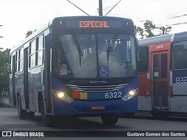 Viação Atalaia Transportes 6322 na cidade de Aracaju, Sergipe, Brasil, por Gustavo Gomes dos Santos. ID da foto: 11967804.