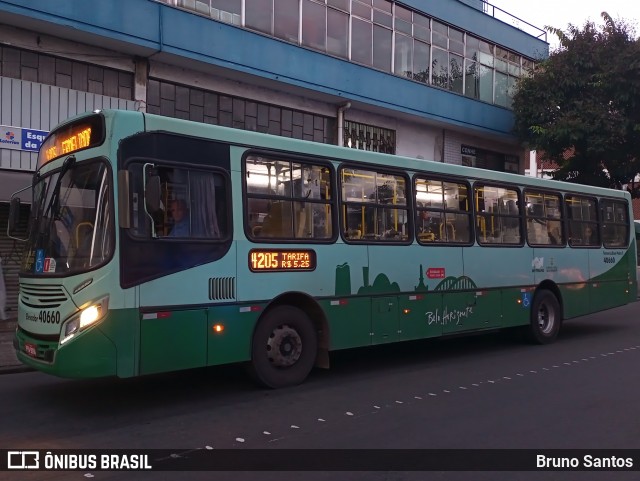 Urca Auto Ônibus 40660 na cidade de Belo Horizonte, Minas Gerais, Brasil, por Bruno Santos. ID da foto: 11968306.