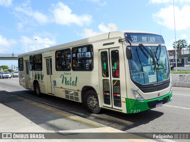 Transportes Cidade do Natal 7 025 na cidade de Natal, Rio Grande do Norte, Brasil, por Felipinho ‎‎ ‎ ‎ ‎. ID da foto: 11967505.