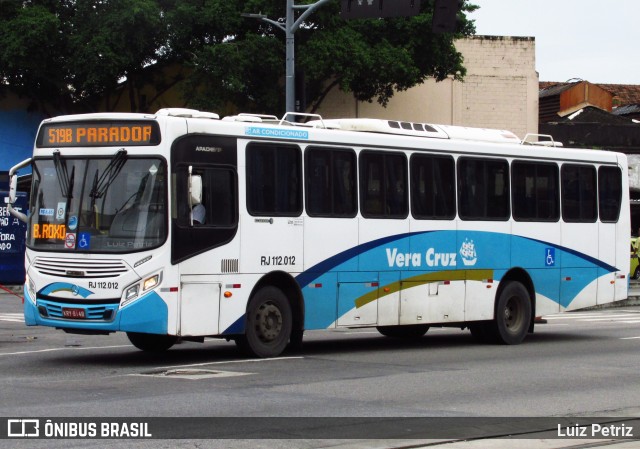 Auto Viação Vera Cruz - Belford Roxo RJ 112.012 na cidade de Rio de Janeiro, Rio de Janeiro, Brasil, por Luiz Petriz. ID da foto: 11970549.