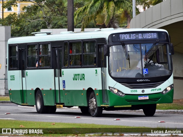 Jotur - Auto Ônibus e Turismo Josefense 1335 na cidade de Florianópolis, Santa Catarina, Brasil, por Lucas Amorim. ID da foto: 11969855.