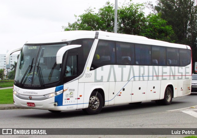 Auto Viação Catarinense 3357 na cidade de Resende, Rio de Janeiro, Brasil, por Luiz Petriz. ID da foto: 11970573.