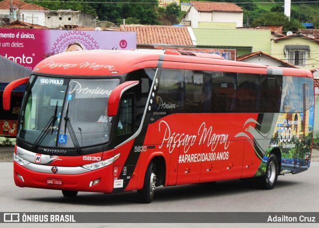 Empresa de Ônibus Pássaro Marron 5830 na cidade de Guaratinguetá, São Paulo, Brasil, por Adailton Cruz. ID da foto: 11969781.