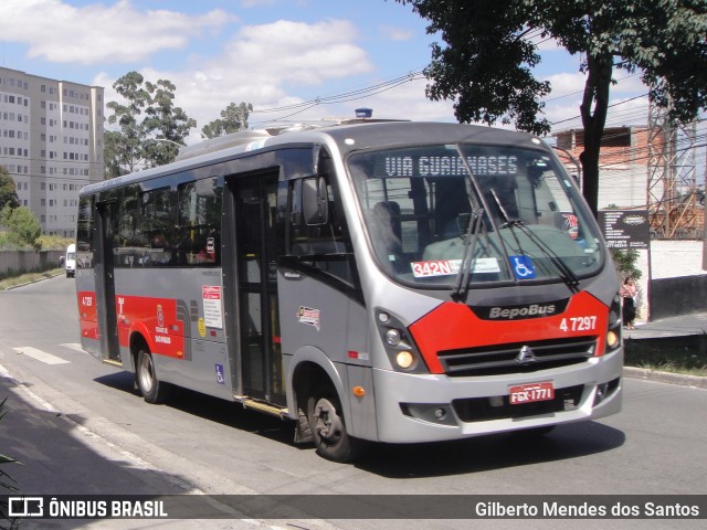 Pêssego Transportes 4 7297 na cidade de São Paulo, São Paulo, Brasil, por Gilberto Mendes dos Santos. ID da foto: 11969072.