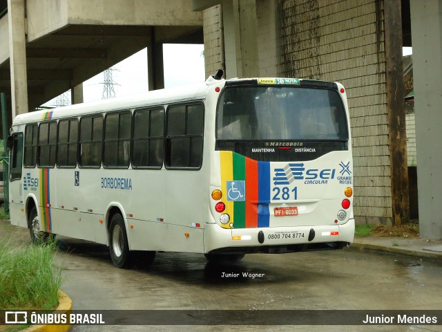 Borborema Imperial Transportes 281 na cidade de Recife, Pernambuco, Brasil, por Junior Mendes. ID da foto: 11969387.