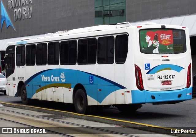 Auto Viação Vera Cruz - Belford Roxo RJ 112.017 na cidade de Rio de Janeiro, Rio de Janeiro, Brasil, por Luiz Petriz. ID da foto: 11970562.