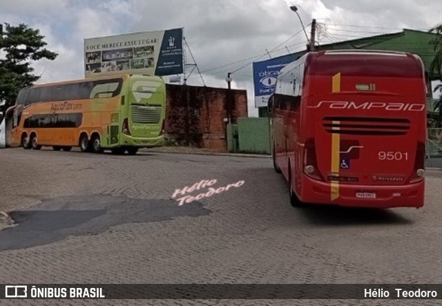 Viação Sampaio 9501 na cidade de Resende, Rio de Janeiro, Brasil, por Hélio  Teodoro. ID da foto: 11972369.