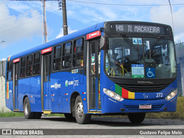 Transportadora Globo 272 na cidade de Recife, Pernambuco, Brasil, por Gustavo Felipe Melo. ID da foto: 11971402.