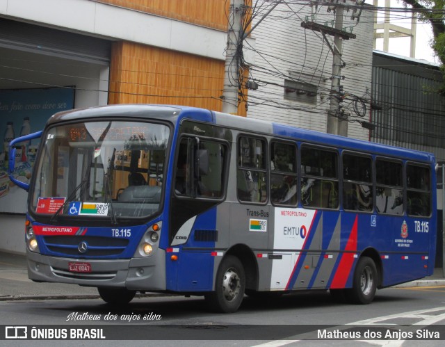 Trans Bus Transportes Coletivos TB.115 na cidade de São Caetano do Sul, São Paulo, Brasil, por Matheus dos Anjos Silva. ID da foto: 11973511.
