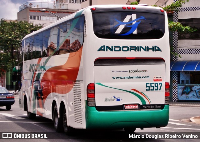 Empresa de Transportes Andorinha 5597 na cidade de São Paulo, São Paulo, Brasil, por Márcio Douglas Ribeiro Venino. ID da foto: 11973490.