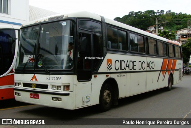 Viação Cidade do Aço RJ 174.036 na cidade de Barra do Piraí, Rio de Janeiro, Brasil, por Paulo Henrique Pereira Borges. ID da foto: 11972689.