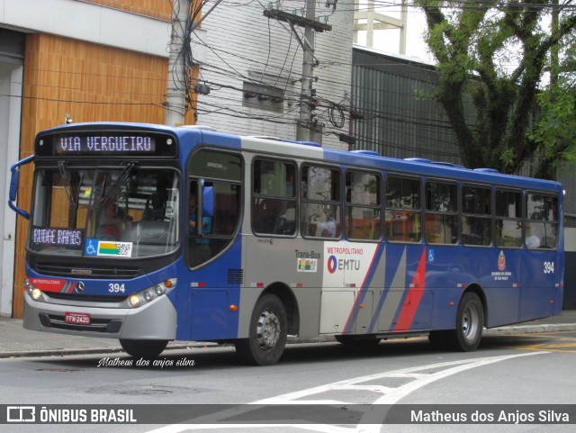Trans Bus Transportes Coletivos 394 na cidade de São Caetano do Sul, São Paulo, Brasil, por Matheus dos Anjos Silva. ID da foto: 11973507.
