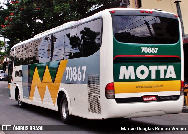 Viação Motta 70867 na cidade de São Paulo, São Paulo, Brasil, por Márcio Douglas Ribeiro Venino. ID da foto: 11973459.