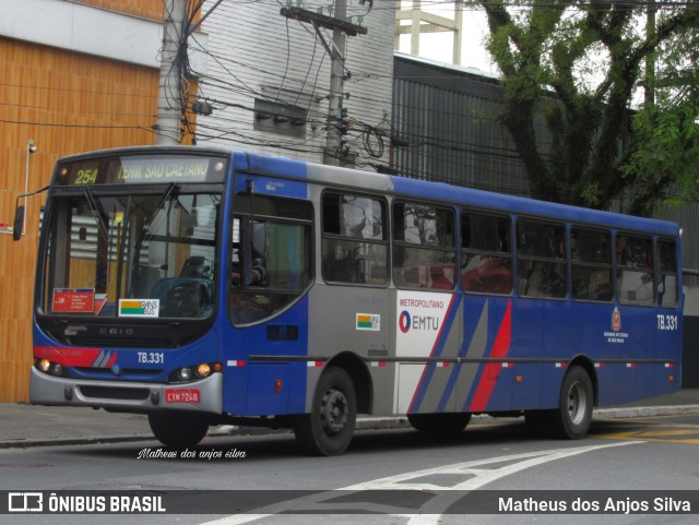 Trans Bus Transportes Coletivos TB.331 na cidade de São Caetano do Sul, São Paulo, Brasil, por Matheus dos Anjos Silva. ID da foto: 11973494.