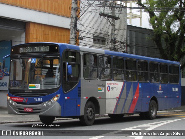 Trans Bus Transportes Coletivos TB-368 na cidade de São Caetano do Sul, São Paulo, Brasil, por Matheus dos Anjos Silva. ID da foto: 11973501.