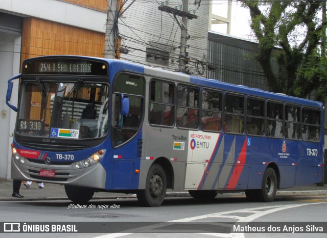 Trans Bus Transportes Coletivos TB-370 na cidade de São Caetano do Sul, São Paulo, Brasil, por Matheus dos Anjos Silva. ID da foto: 11973498.