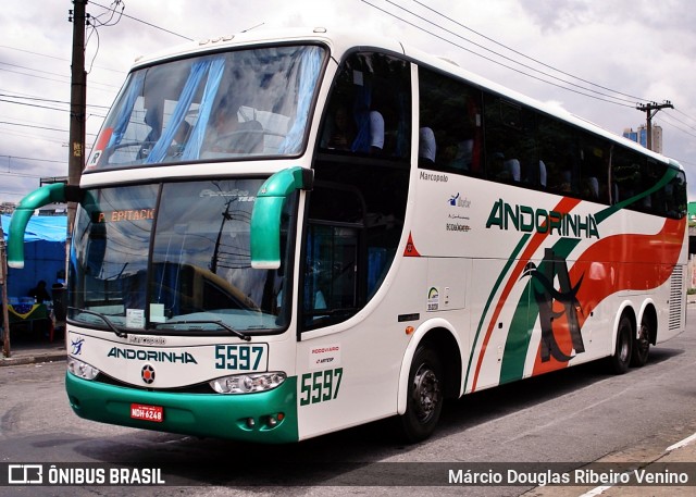 Empresa de Transportes Andorinha 5597 na cidade de São Paulo, São Paulo, Brasil, por Márcio Douglas Ribeiro Venino. ID da foto: 11973491.