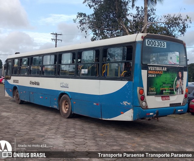 Empresa Fênix Transportes 000303 na cidade de Belém, Pará, Brasil, por Transporte Paraense Transporte Paraense. ID da foto: 11972777.