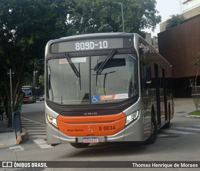 TRANSPPASS - Transporte de Passageiros 8 0034 na cidade de São Paulo, São Paulo, Brasil, por Thomas Henrique de Moraes. ID da foto: 11971039.