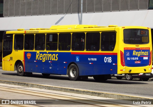 Auto Viação Reginas Rj 110.018 na cidade de Rio de Janeiro, Rio de Janeiro, Brasil, por Luiz Petriz. ID da foto: 11971529.