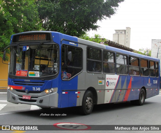 Trans Bus Transportes Coletivos TB-349 na cidade de São Caetano do Sul, São Paulo, Brasil, por Matheus dos Anjos Silva. ID da foto: 11973518.