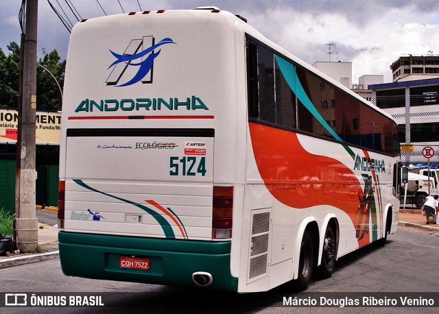 Empresa de Transportes Andorinha 5124 na cidade de São Paulo, São Paulo, Brasil, por Márcio Douglas Ribeiro Venino. ID da foto: 11973415.