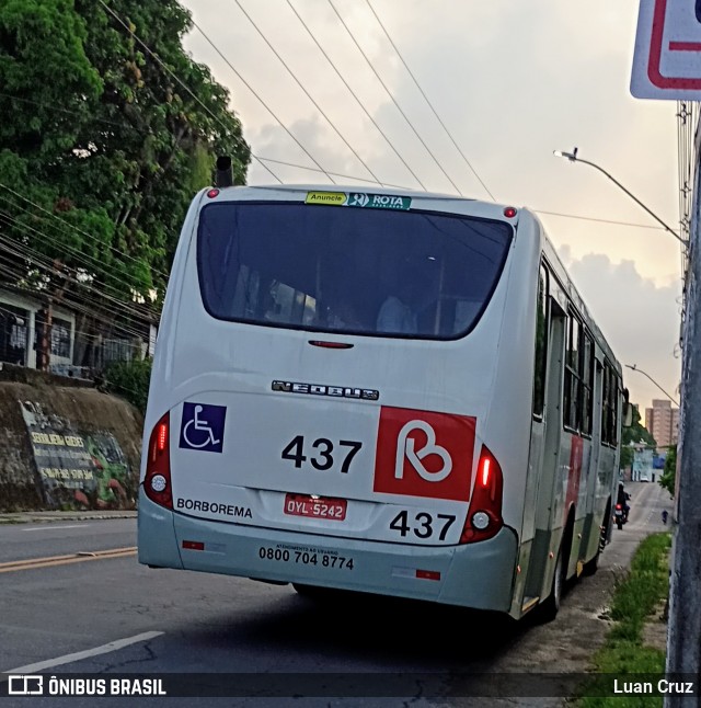 Borborema Imperial Transportes 437 na cidade de Recife, Pernambuco, Brasil, por Luan Cruz. ID da foto: 11975381.