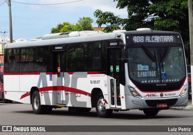 Auto Viação ABC Rj 105.017 na cidade de Niterói, Rio de Janeiro, Brasil, por Luiz Petriz. ID da foto: 11974589.