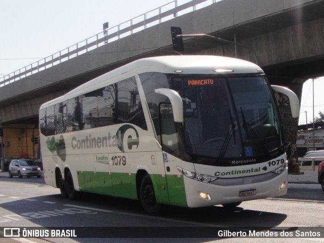 Viação Continental de Transportes 1079 na cidade de São Paulo, São Paulo, Brasil, por Gilberto Mendes dos Santos. ID da foto: 11973899.