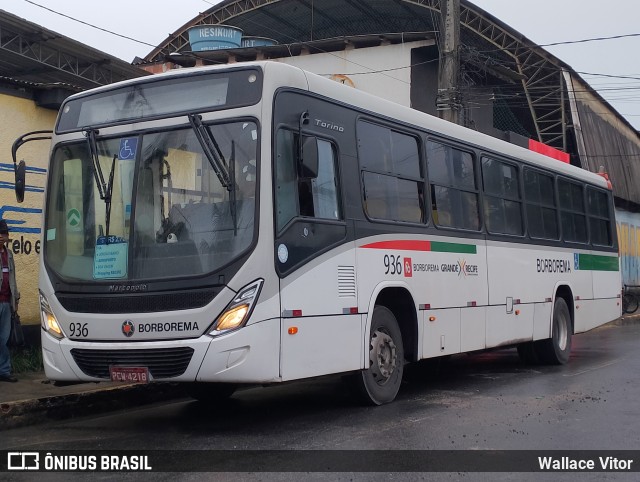 Borborema Imperial Transportes 936 na cidade de Jaboatão dos Guararapes, Pernambuco, Brasil, por Wallace Vitor. ID da foto: 11975097.