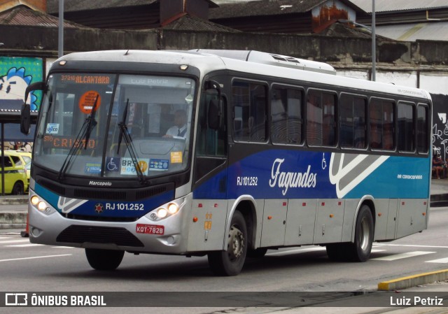 Auto Ônibus Fagundes RJ 101.252 na cidade de Rio de Janeiro, Rio de Janeiro, Brasil, por Luiz Petriz. ID da foto: 11975859.