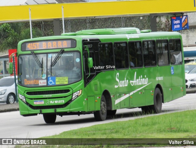 Transportes Santo Antônio RJ 161.073 na cidade de Rio de Janeiro, Rio de Janeiro, Brasil, por Valter Silva. ID da foto: 11974539.
