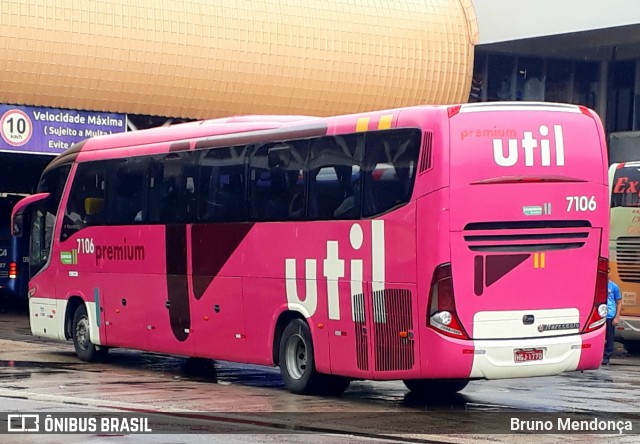 UTIL - União Transporte Interestadual de Luxo 7106 na cidade de Rio de Janeiro, Rio de Janeiro, Brasil, por Bruno Mendonça. ID da foto: 11915535.
