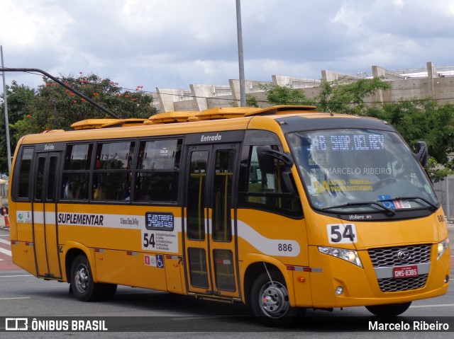 Transporte Suplementar de Belo Horizonte 886 na cidade de Belo Horizonte, Minas Gerais, Brasil, por Marcelo Ribeiro. ID da foto: 11915544.