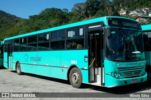 Insular Transportes Coletivos 5063 na cidade de Florianópolis, Santa Catarina, Brasil, por Windy Silva. ID da foto: 11915424.