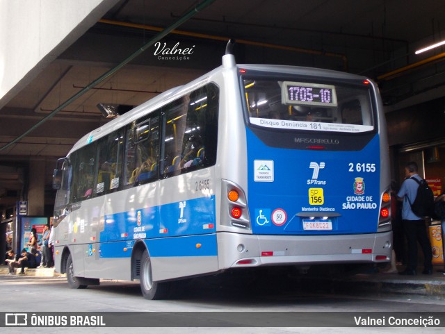 Transcooper > Norte Buss 2 6155 na cidade de São Paulo, São Paulo, Brasil, por Valnei Conceição. ID da foto: 11914931.