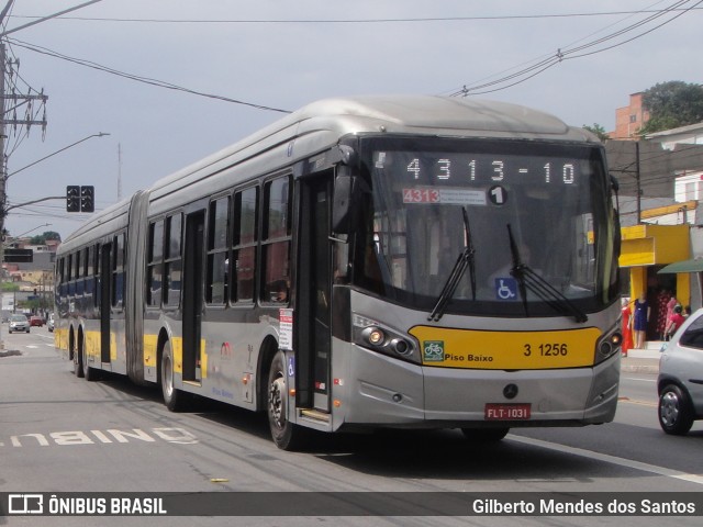 Viação Metrópole Paulista - Zona Leste 3 1256 na cidade de São Paulo, São Paulo, Brasil, por Gilberto Mendes dos Santos. ID da foto: 11914443.