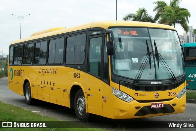Insular Transportes Coletivos 3083 na cidade de Florianópolis, Santa Catarina, Brasil, por Windy Silva. ID da foto: 11915412.