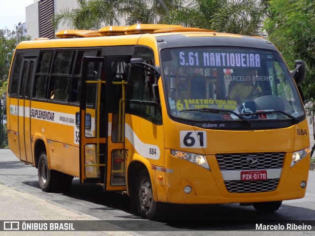 Transporte Suplementar de Belo Horizonte 884 na cidade de Belo Horizonte, Minas Gerais, Brasil, por Marcelo Ribeiro. ID da foto: 11915737.