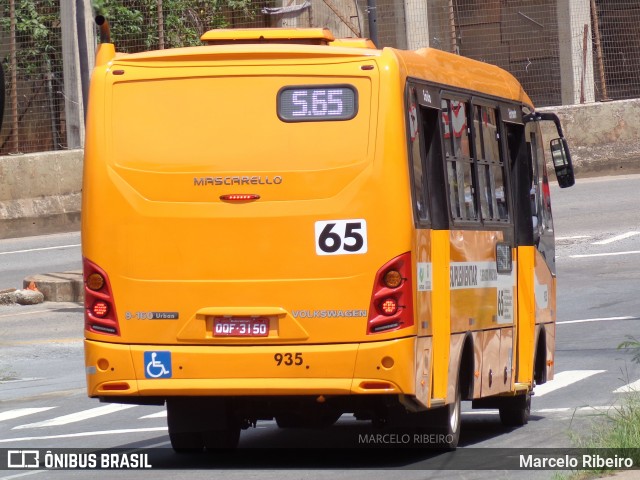 Transporte Suplementar de Belo Horizonte 935 na cidade de Belo Horizonte, Minas Gerais, Brasil, por Marcelo Ribeiro. ID da foto: 11915750.