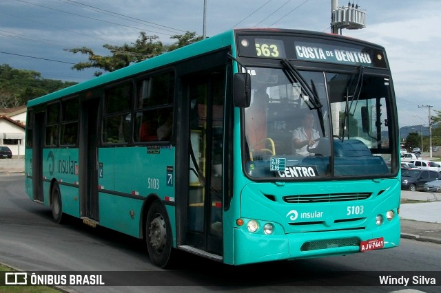 Insular Transportes Coletivos 5103 na cidade de Florianópolis, Santa Catarina, Brasil, por Windy Silva. ID da foto: 11915433.