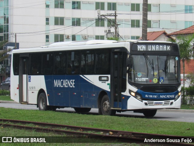 Rápido Macaense RJ 150.178 na cidade de Macaé, Rio de Janeiro, Brasil, por Anderson Sousa Feijó. ID da foto: 11915152.