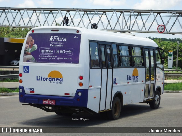 Litorânea Transportes 550 na cidade de São José de Mipibu, Rio Grande do Norte, Brasil, por Junior Mendes. ID da foto: 11918446.