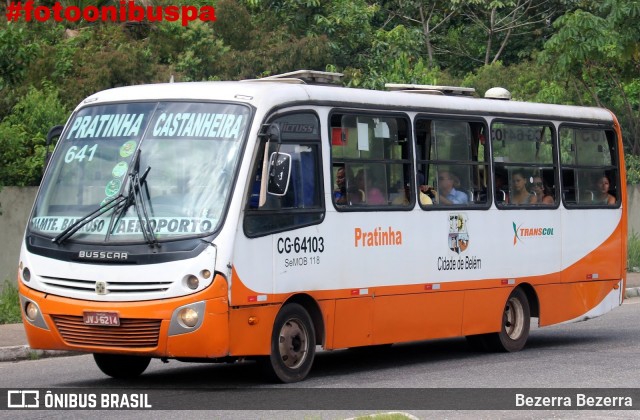Transcol CG-64103 na cidade de Belém, Pará, Brasil, por Bezerra Bezerra. ID da foto: 11918658.
