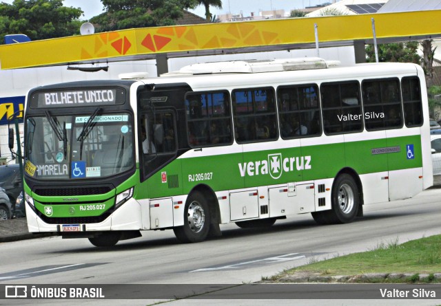 Viação Vera Cruz RJ 205.027 na cidade de Rio de Janeiro, Rio de Janeiro, Brasil, por Valter Silva. ID da foto: 11920324.