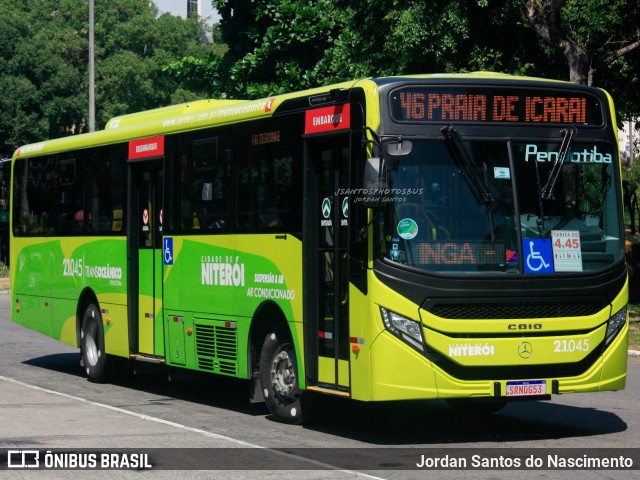 Viação Pendotiba 2.1.045 na cidade de Niterói, Rio de Janeiro, Brasil, por Jordan Santos do Nascimento. ID da foto: 11921053.