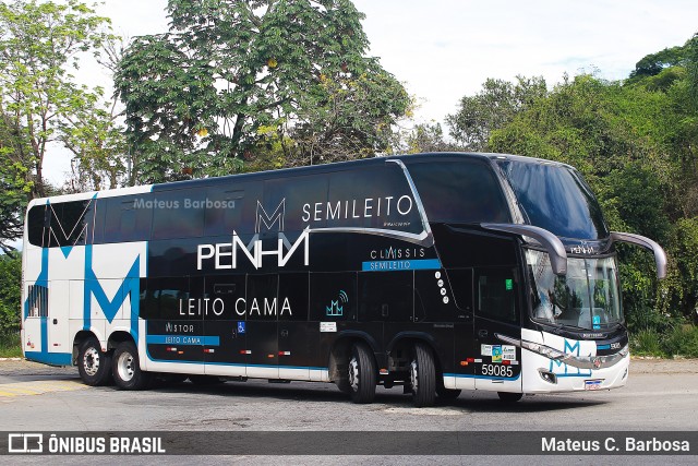 Empresa de Ônibus Nossa Senhora da Penha 59085 na cidade de Guaratinguetá, São Paulo, Brasil, por Mateus C. Barbosa. ID da foto: 11922851.